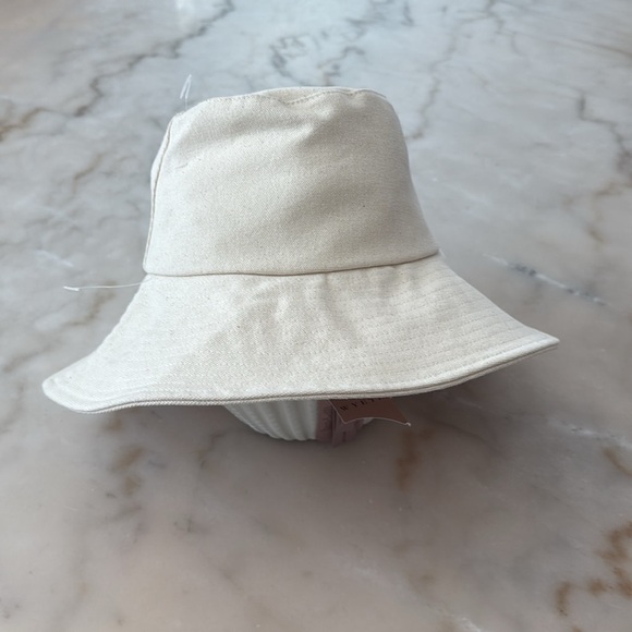 WYETH Sun Resort Hat Canvas Natural Ecru Cream Wide-Brim Hat Packable - Picture 7 of 16